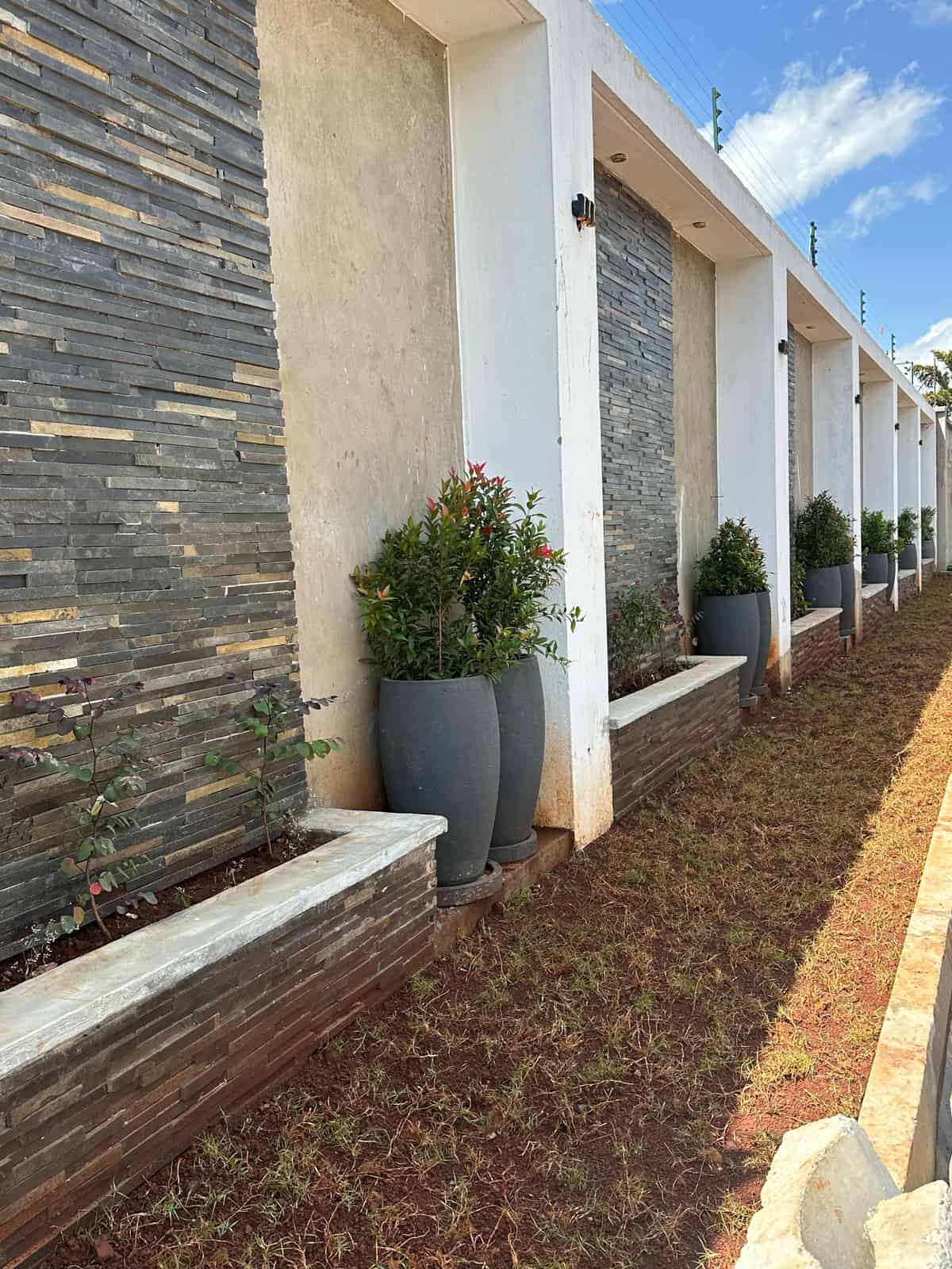 Muthithi Gardens Estate — Perimeter Container and Lawn Planting
